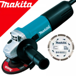 MAKITA 9558HNRG Polizor unghiular 840 W, diametru disc 125 + D-52803 Disc diamantat segmentat 125 mm