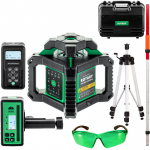 ADA ROTARY 500 HVG Nivela laser rotativa cu laser VERDE (500 m) + ELEVATION 16A  Stativ pentru constructii 153 cm + Rigla