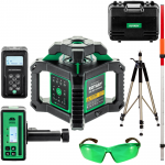 ADA ROTARY 500 HVG Nivela laser rotativa cu laser VERDE (500 m) + ELEVATION 63 Stativ pentru constructii 300 cm + Rigla