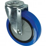 CROMWELL  Rola de rezerva SWIVEL BOLT HOLE 75 mm  BLUE RUBBER TYRE