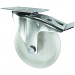 CROMWELL  Rola de rezerva BRAKED SWIVEL PLATE 160 mm NYLON