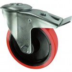 CROMWELL  Rola de rezerva BRAKED SWIVEL BOLT HOLE 80 mm  POLYURETHANE TYRE