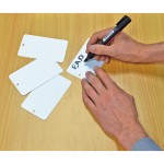 CROMWELL  Placute de identificare WHITE PLASTIC TAGS 100x45 mm  250MU UNWIRED (Set de 500)