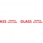 CROMWELL  Banda de etansare din carton vinil pentru mesaje imprimate Avon 50 mm x60M GLASS HANDLE WITH CARE ADHESIVE TAPE