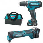 MAKITA CLX206SX1 KIT 2 SCULE 10.8V (TM30DZ + DF331DZ) cu 2 acumulatori Li-Ion, de 1.5Ah + Geanta textil (Ambalaj deteriorat)