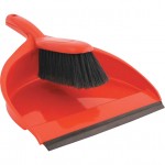 CROMWELL  Faras si perie din plastic PLASTIC DUSTPAN & SOFTBRUSH SET (RED)