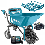 MAKITA DCU180ZCP15 Roaba brushless cu 1 acumulator Li-Ion, 18V LXT, 5Ah, cu cuva si platforma + Incarcator