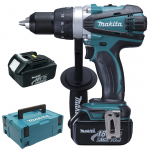 MAKITA DDF458RFJ Masina de gaurit si insurubat cu 2 acumulatori Li-Ion, 18V, 3Ah, 91Nm + Makpac