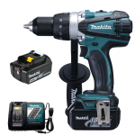 MAKITA DDF458Z + 2xBL1850B + DC18RC Masina de gaurit si insurubat cu 2 acumulatori Li-Ion, 18V LXT, 5Ah, 91Nm + Incarcator