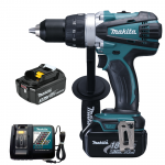 MAKITA DDF458Z + 2xBL1830B + DC18RC Masina de gaurit si insurubat cu 2 acumulatori Li-Ion, 18V LXT, 3Ah, 91Nm + Incarcator