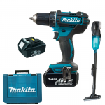 MAKITA DDF482RFEX Masina de gaurit si insurubat cu 2 acumulatori Li-Ion, 18V, 3Ah, 62Nm