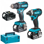 MAKITA DDF485RF3J Masina de gaurit si insurubat brushless cu 3 acumulatori Li-Ion, 18V, 3Ah, 50Nm + Makpac + DTD152Z Masina de insurubat cu impact Li-Ion 18V, 166Nm