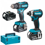 MAKITA DDF485RF3J Masina de gaurit si insurubat brushless cu 3 acumulatori Li-Ion, 18V, 3Ah, 50Nm + Makpac + DTD153Z Masina de insurubat cu impact brushless Li-Ion 18V, 170Nm