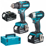 MAKITA DDF485RF3J Masina de gaurit si insurubat brushless cu 3 acumulatori Li-Ion, 18V, 3Ah, 50Nm + Makpac + DTD155Z Masina de insurubat cu impact Li-Ion 18V, 140Nm