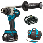 MAKITA DDF486RR1 Masina de gaurit si insurubat brushless, cu 2 acumulatori Li-Ion, 18V, 6Ah, 130Nm + Geanta textil