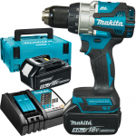 MAKITA DDF489RTJ Masina de gaurit si insurubat brushless, cu 2 acumulatori Li-Ion, 18V, 5Ah, 70Nm + Makpac