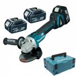 MAKITA DGA504RT3J Polizor unghiular brushless, cu 3 acumulatori Li-Ion, 18V, 5Ah