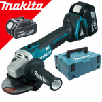 MAKITA DGA504RTJ Polizor unghiular brushless, cu 2 acumulatori Li-Ion, 18V, 5Ah + Makpac