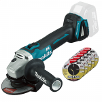 MAKITA DGA504ZX2 Polizor unghiular brushless,  Li-Ion, 18V fara acumulator in set (SOLO) + 5 discuri