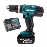 MAKITA DHP453RFX8 Masina de gaurit cu percutie cu 1 acumulator Li-Ion, 18V, 3Ah, 42Nm, incarcator rapid