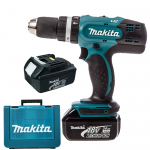 MAKITA DHP453RFE Masina de gaurit cu percutie cu 2 acumulatori Li-Ion, 18V, 3Ah, 42Nm