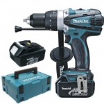 MAKITA DHP458RFJ Masina de gaurit cu percutie cu 2 acumulatori Li-Ion, 18V, 3Ah, 91Nm + Makpac