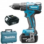 MAKITA DHP459RFE Masina de gaurit cu percutie brushless, cu 2 acumulatori Li-Ion, 18V, 3Ah, 45Nm