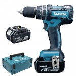 MAKITA DHP480RMJ Masina de gaurit cu percutie brushless, cu 2 acumulatori Li-Ion, 18V, 4Ah, 54Nm