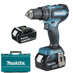 MAKITA DHP485RFE Masina de gaurit cu percutie brushless cu 2 acumulatori Li-Ion, 18V, 3Ah, 50Nm