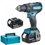 MAKITA DHP485RFJ Masina de gaurit cu percutie brushless cu 2 acumulatori Li-Ion, 18V, 3Ah, 50Nm + Makpac