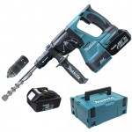 MAKITA DHR243RFJ Ciocan rotopercutor brushless, cu 2 acumulatori Li-Ion, 18V, 3Ah, 2.0J