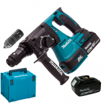 MAKITA DHR243RRJ Ciocan rotopercutor brushless, cu 2 acumulatori Li-Ion, 18V, 6Ah, 2J + Makpac Tip 4