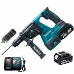 MAKITA DHR243Z + 2xBL1830B + DC18RC Ciocan rotopercutor brushless cu 2 acumulatorI Li-Ion, 18V, 3Ah, 2J + Incarcator rapid