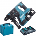 MAKITA DHR280PT2J Ciocan rotopercutor brushless cu 2 acumulatori Li-Ion, 2x18V, 5Ah, 2.8J + Makpac