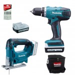 MAKITA DK14008X1 Masina de gaurit si insurubat DF347DWE + Ferastrau pentru decupat JV143DZ (SOLO)