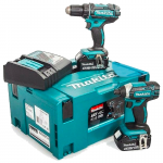 MAKITA DLX2127J Kit 2 scule 18V (DDF482Z + DTD152Z) cu 2 acumulatori Li-Ion LXT, de 3Ah + Makpac 3