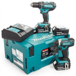 MAKITA DLX2127J1 Kit 2 scule 18V (DDF482Z + DTD152Z) cu 3 acumulatori Li-Ion LXT, de 3Ah + Makpac 3