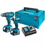 MAKITA DLX2131J Kit 2 scule 18V (DHP482Z + DTD152Z) cu 2 acumulatori Li-Ion LXT, de 3Ah + Makpac