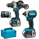 MAKITA DLX2432TJ Kit 2 scule 18V (DDF486Z + DTD153Z) cu 2 acumulatori Li-Ion LXT, de 5Ah + Valiza Makpac 3