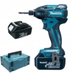 MAKITA DTD129RFJ Masina de insurubat cu impact brushless, cu 2 acumulatori Li-Ion, 18V, 3Ah, 160Nm