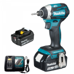 MAKITA DTD154Z + 2xBL1850B + DC18RC Masina de insurubat cu impact brushless cu 2 acumulatori Li-Ion, 18V LXT, 5Ah, 175Nm + Incarcator (Fara ambalajul original!)