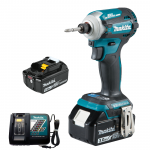 MAKITA DTD171Z + 2xBL1830B + DC18RC Masina de insurubat cu impact brushless cu 2 acumulatori Li-Ion, 18V LXT, 3Ah, 180Nm + Incarcator