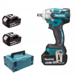 MAKITA DTW285RT3J Masina de insurubat cu impact cu 3 acumulatori Li-Ion, 18V, 5Ah, 280Nm