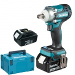 MAKITA DTW301RTJ Masina de insurubat cu impact brushless, cu 2 acumulatori Li-Ion, 18V, 5Ah, 330Nm