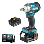 MAKITA DTW301Z + BL1860B + DC18RC Masina de insurubat cu impact brushless, Li-Ion, cu 2 acumulator Li-Ion, 18V, 6Ah, 330Nm + Incarcator