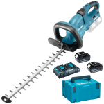 MAKITA DUH551Z26DJ Masina de tuns gard viu cu 2 acumulatori, Li-Ion, 2x18V LXT, 6Ah, lama 550 mm, distanta dinte 36 mm, grosime creanga 18 mm + Incarcator + Makpac