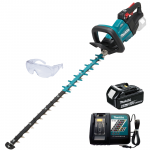 MAKITA DUH751Z16C Masina de tuns gard viu brushless cu 1 acumulator, Li-Ion, 18V LXT, 6Ah, lama 750 mm, distanta dinte 35 mm, grosime creanga 23.5 mm + Incarcator