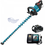 MAKITA DUH752Z16C Masina de tuns gard viu brushless cu 1 acumulator, Li-Ion, 18V LXT, 6Ah, lama 750 mm, distanta dinte 35 mm, grosime creanga 21.5 mm + Incarcator