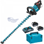 MAKITA DUH752Z26DJ Masina de tuns gard viu brushless cu 2 acumulatori, Li-Ion, 18V LXT, 6Ah, lama 750 mm, distanta dinte 35 mm, grosime creanga 21.5 mm + Incarcator + Makpac