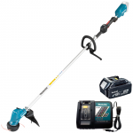 MAKITA DUR190L15C Trimmer de gazon brushless cu 1 acumulator Li-Ion, 18V LXT, 5Ah, diametru de tundere 30 cm + Incarcator